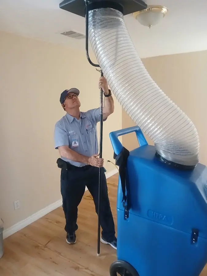 Mini Split Installation technician using HEPA equipment in Arkansas City